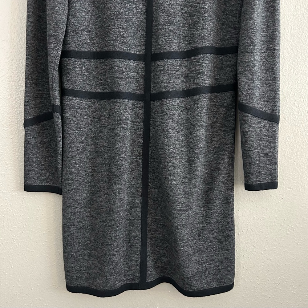 Title Nine Merino Wool Blend Full Zip Cardigan Duster Sweater Hooded Dress Sz M - Picture 7 of 9